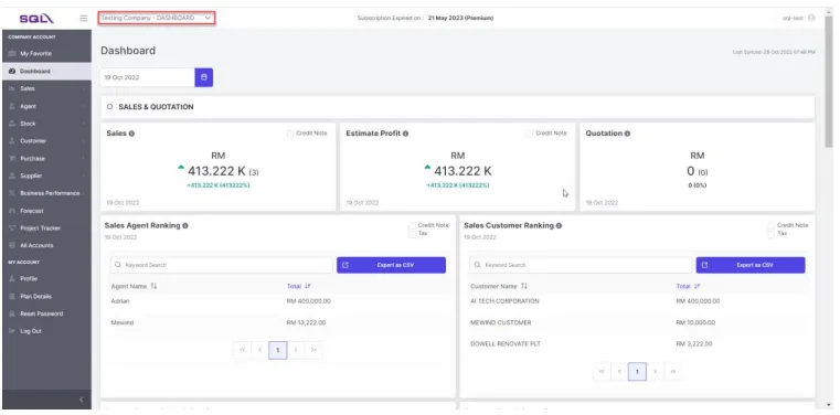 BI Dashboard